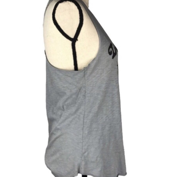 Sundry Graphic Tank Top Locals Only Racerback Gray Womens sz Sm Scoopneck - Picture 4 of 6